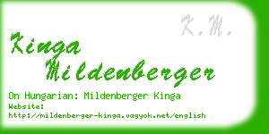 kinga mildenberger business card